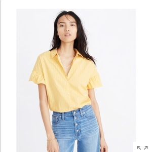 Madewell Central Ruffle Sleeve Shirt